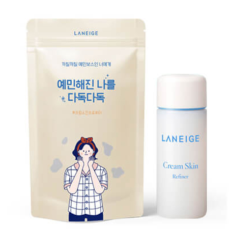 Laneige Cream Skin Refiner 50 ml. Limited Edition #I've Sensitive ครีมบำรุงใบรูปแบบน้ำ มาพร้อมแพ็คเก็จจิ้ง Limited Edtion ถุงลวดลายสุดน่ารัก ให้ผิวคุณรู้สึกชุ่มชื้นล้ำลึกตั้งแต่ขั้นตอนแรกของการบำรุงผิวหน้า ราวกับใช้ครีมบำรุงผิวแบบเนื้อครีม แต่สบายผิวมากกว่า